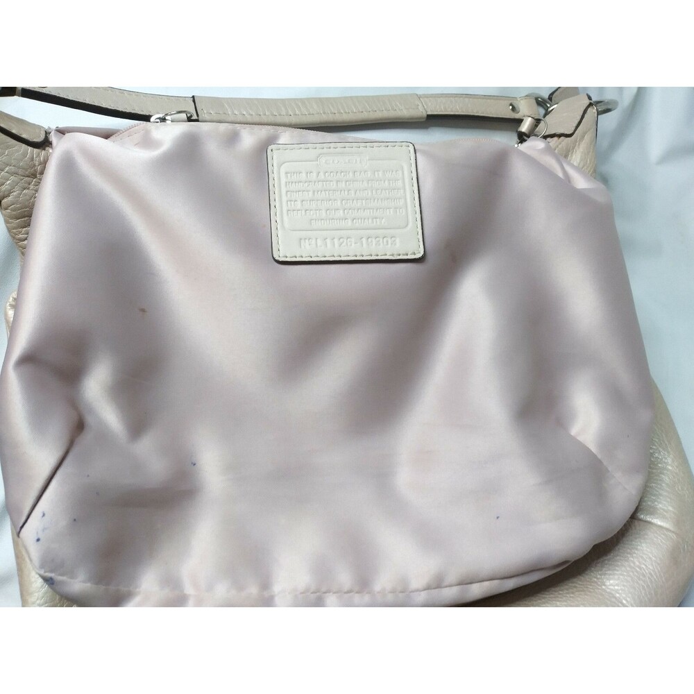 Vintage Coach Kristin Hobo Shoulder Bag Light Rose Gold #19303 - Picture 8 of 9